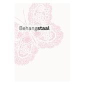 Behangstaal vliesbehang vlinders wit-roze (dessin 100114)