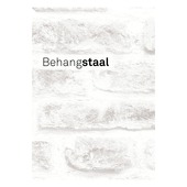Behangstaal vliesbehang stenen wit (dessin 101801)