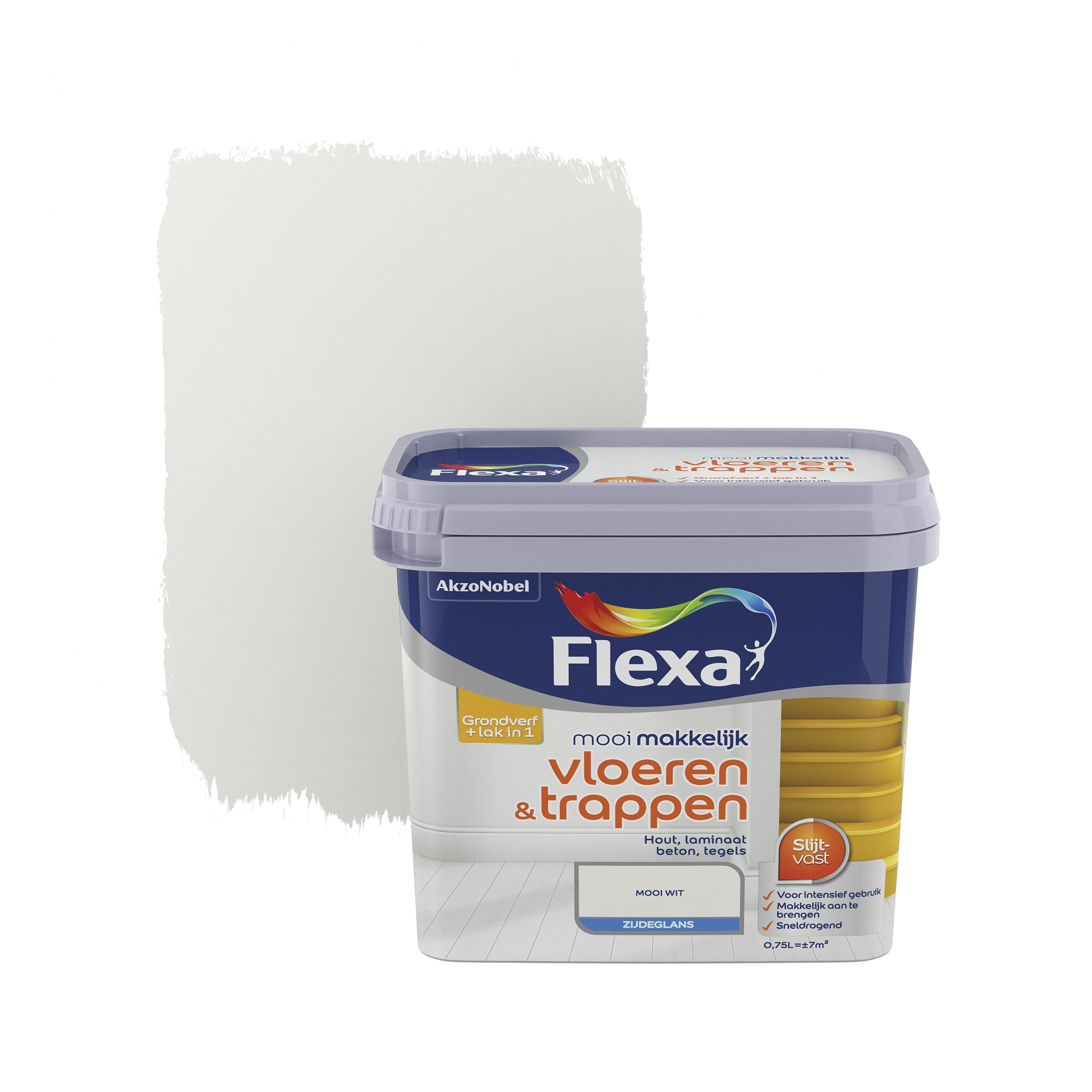Flexa Mooi Makkelijk Vloerentrappen Wit Zijdeglans 750 Ml flexa kopen in de aanbieding