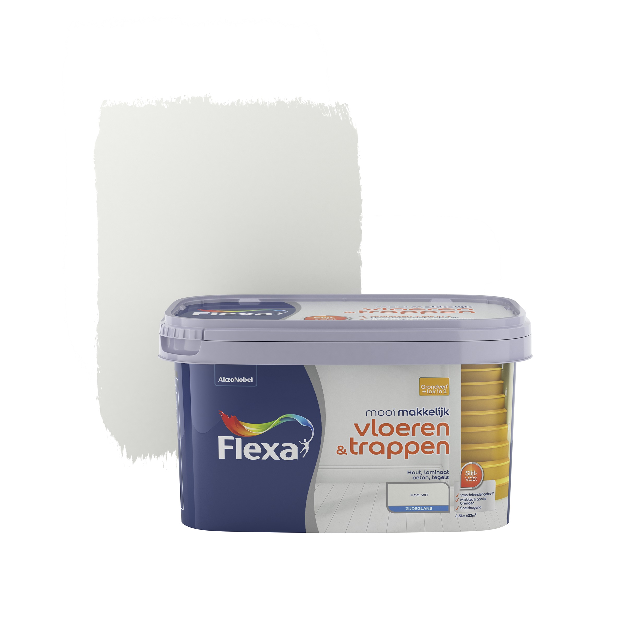 Flexa Mooi Makkelijk Vloerentrappen Wit Zijdeglans 25 Liter flexa kopen in de aanbieding