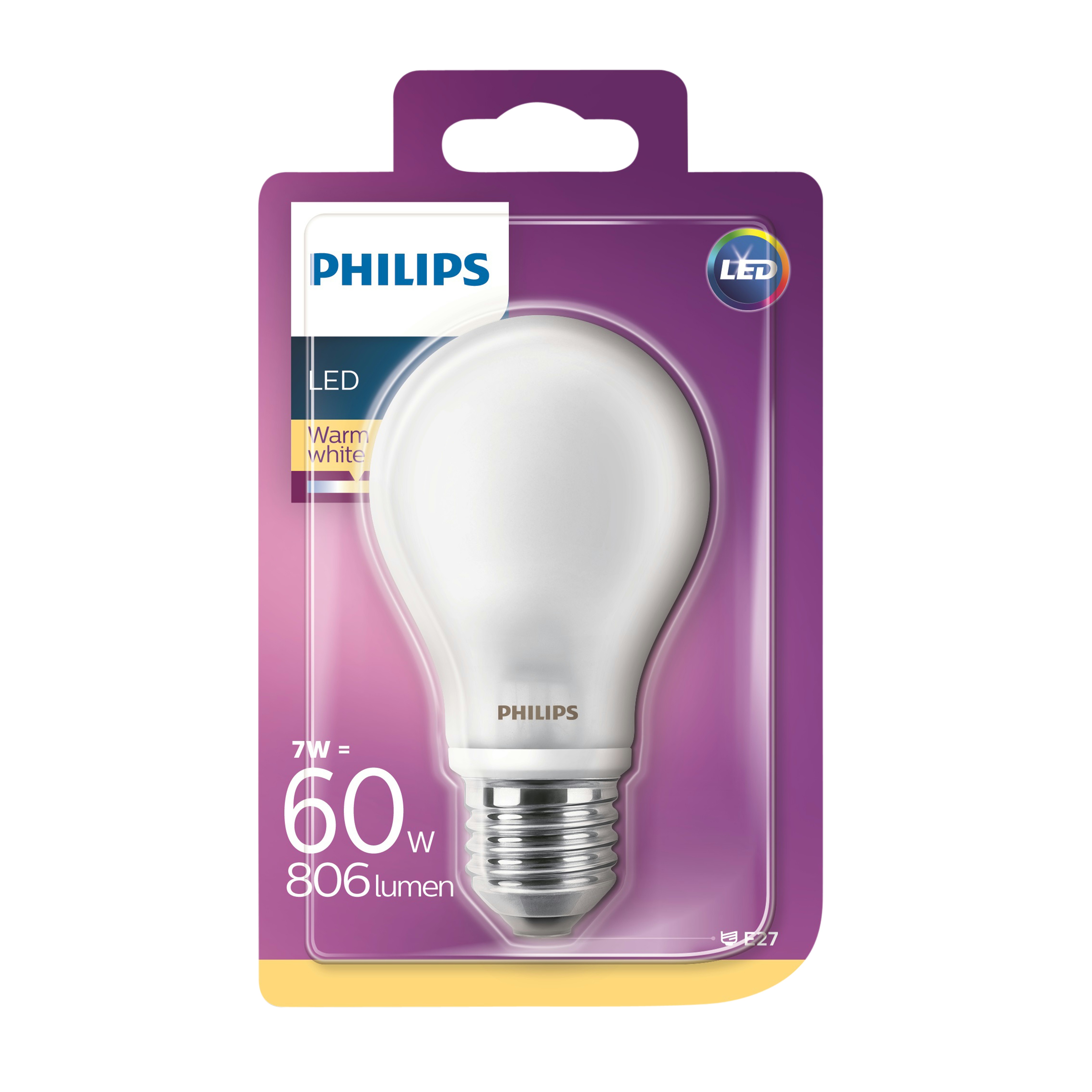 Philips Led Peer Frosted E27 7W 60W philips kopen in de aanbieding