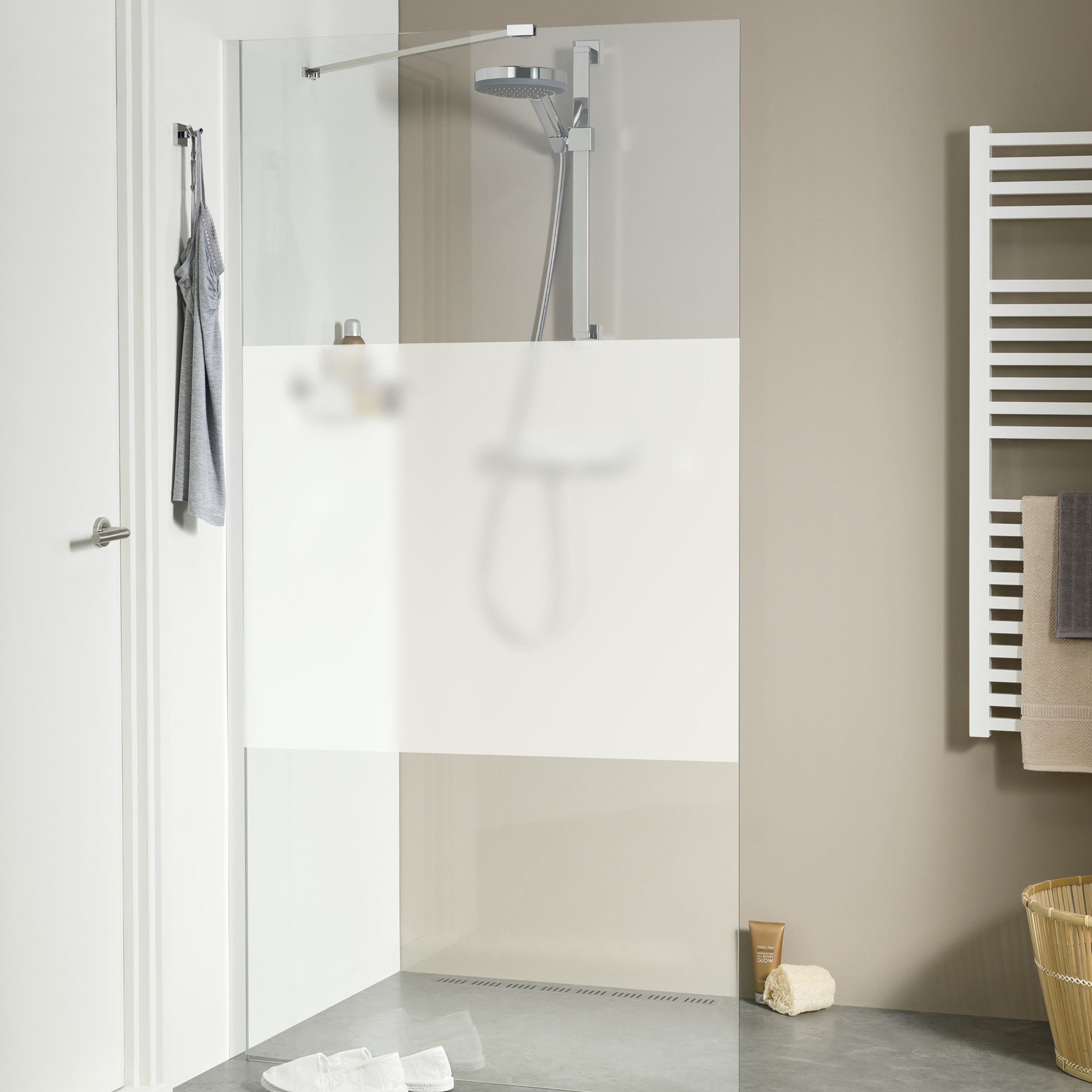 Sealskin Get Wet Inloopdouche Style 88X195 Cm Met Gesatineerde Band sealskin kopen in de aanbieding