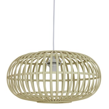 Kanon Regenjas angst Hanglamp Indy bamboe naturel klein Ø 44cm kopen? hanglampen | Karwei