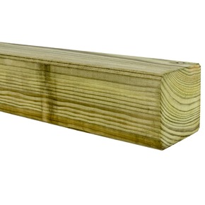 Tuinpaal vierkant grenen ca. 6,8 x 6,8 cm, lengte ca. 290 cm
