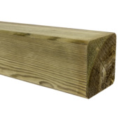 Tuinpaal vierkant grenen ca. 8,8 x 8,8 cm, lengte ca. 270 cm
