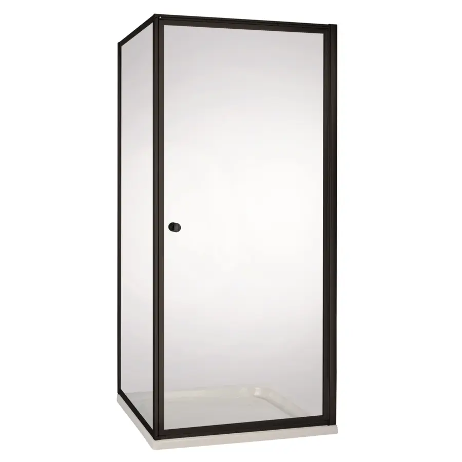 Atlantic Roan Douchewand en -deur 90x90x190cm Zwart