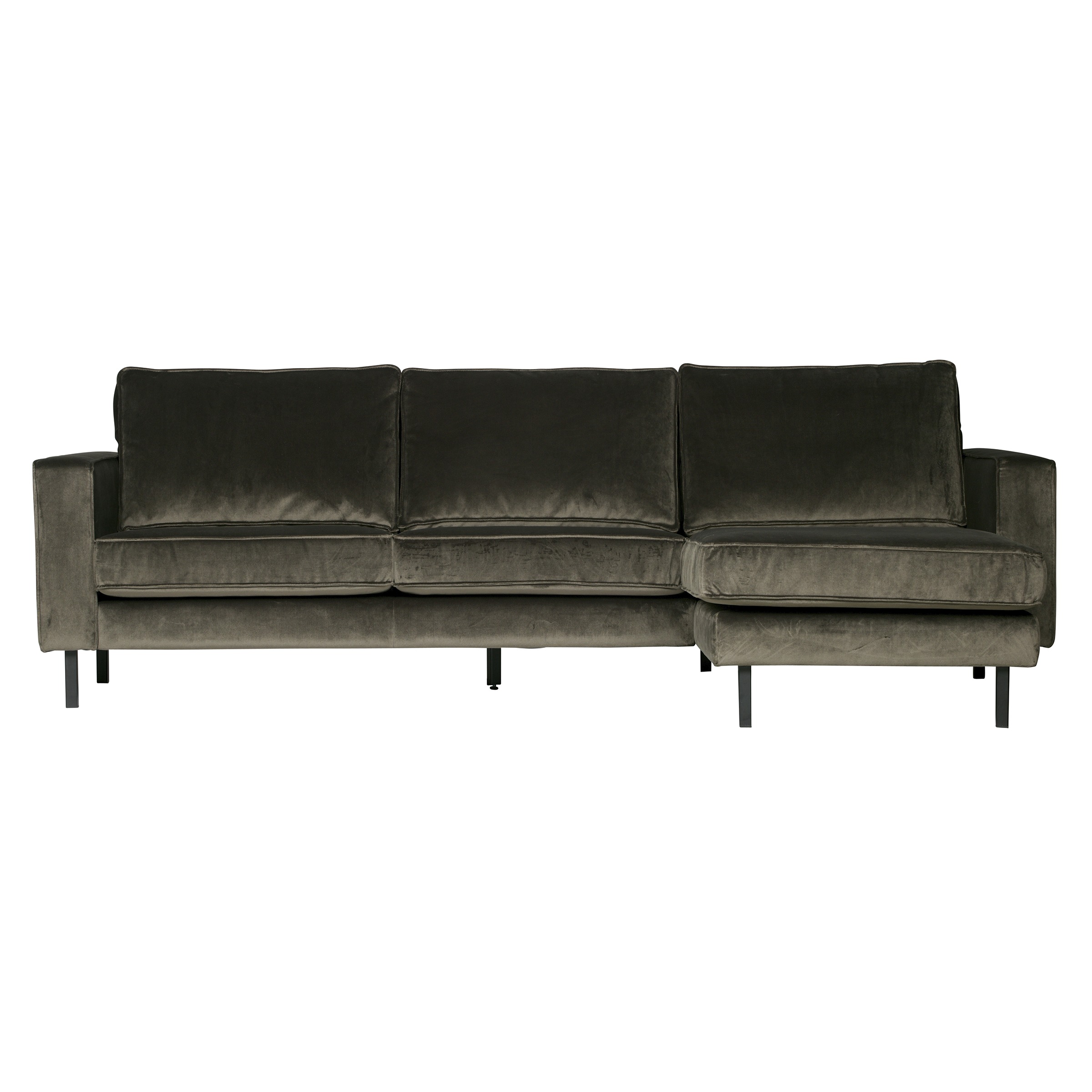 Woood Robin Chaise Fluweel Warm Groen Longue Rechts woood kopen in de aanbieding