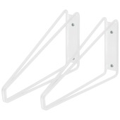 Duraline plankdrager dubbel wit staal 2 stuks