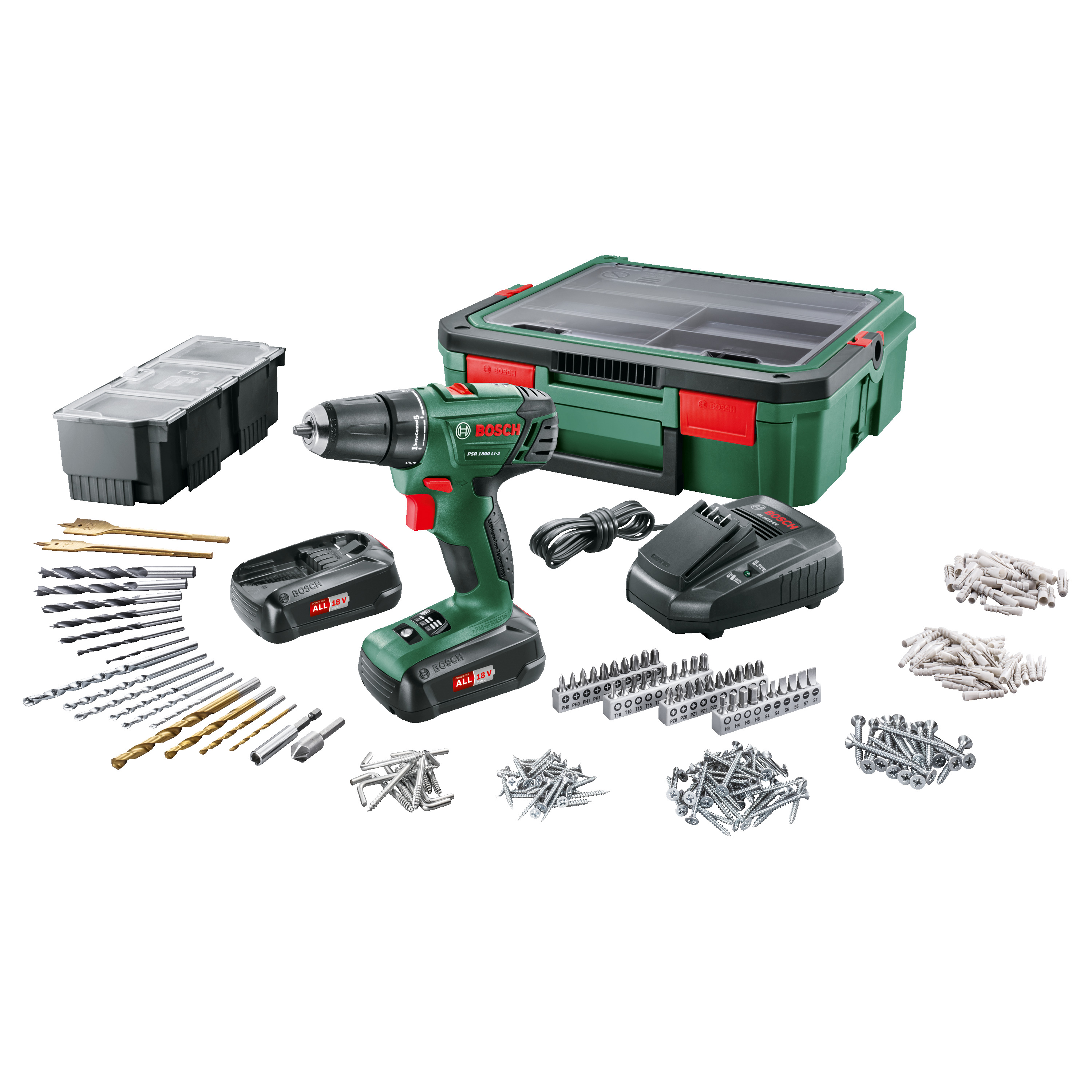 Bosch Accuschroefboormachine Psr1800 Li 2 Systeembox bosch kopen in de aanbieding