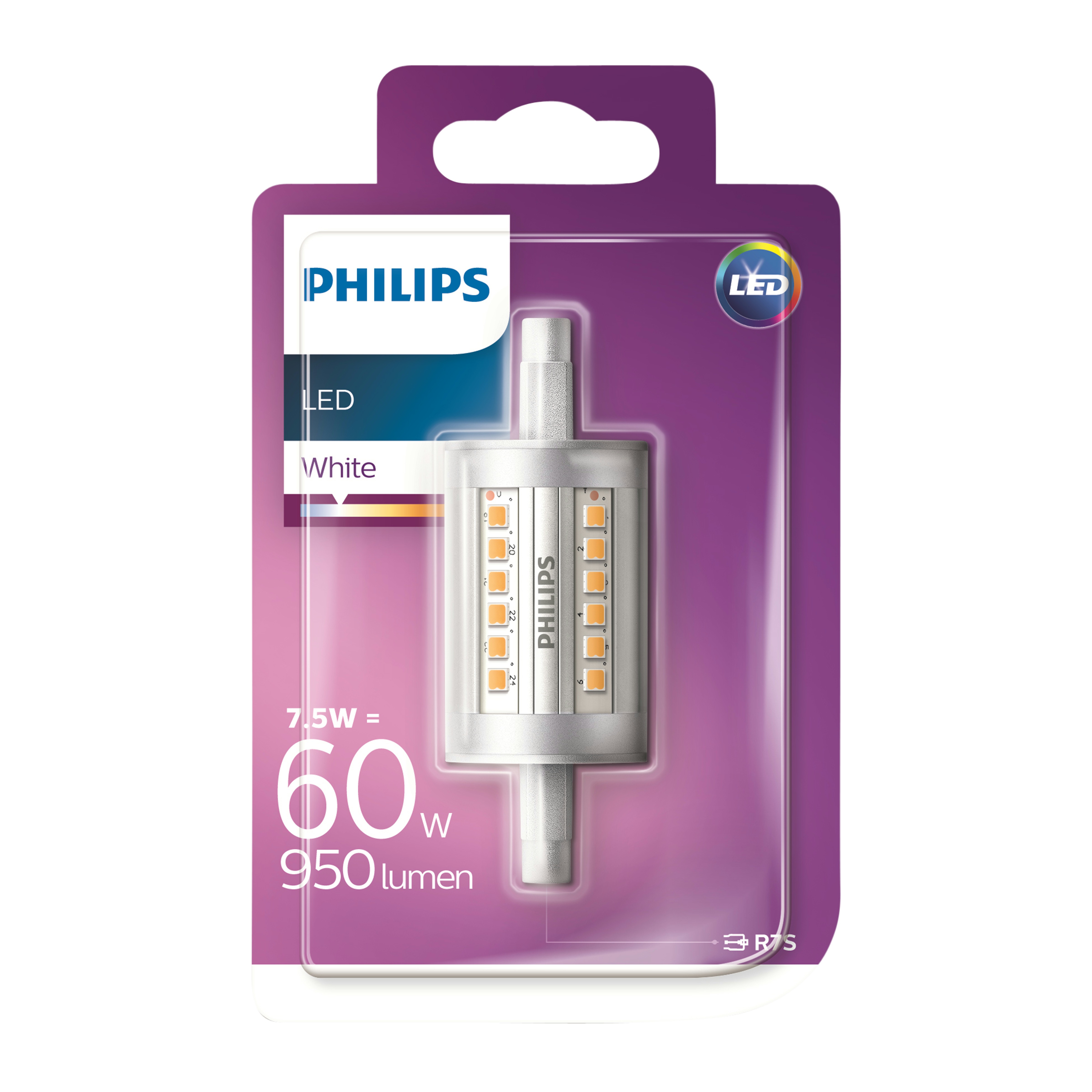 Philips Led Staaf R7S 75 60W 950Lm Warm Wit philips kopen in de aanbieding
