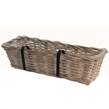 Whitewash rotan balkonbak 46cm