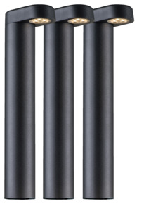 Ludeco tuinpaal Oskar 12V startersset zwart 3 stuks