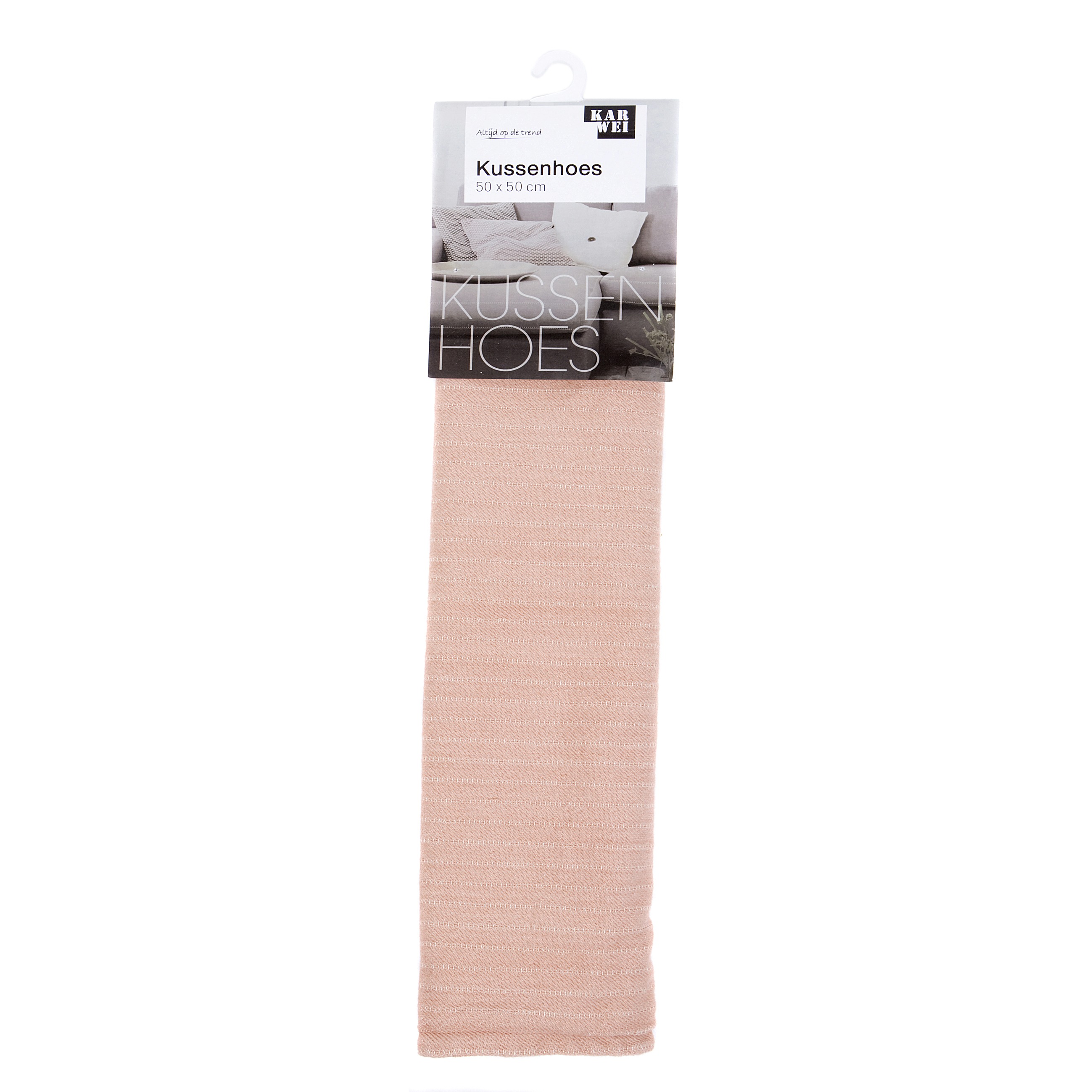 Hoes Stiksteek 50X50 Pastel Peach huismerk kopen in de aanbieding