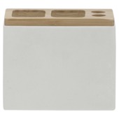 Sealskin Grace tandenborstelhouder steen bamboe wit