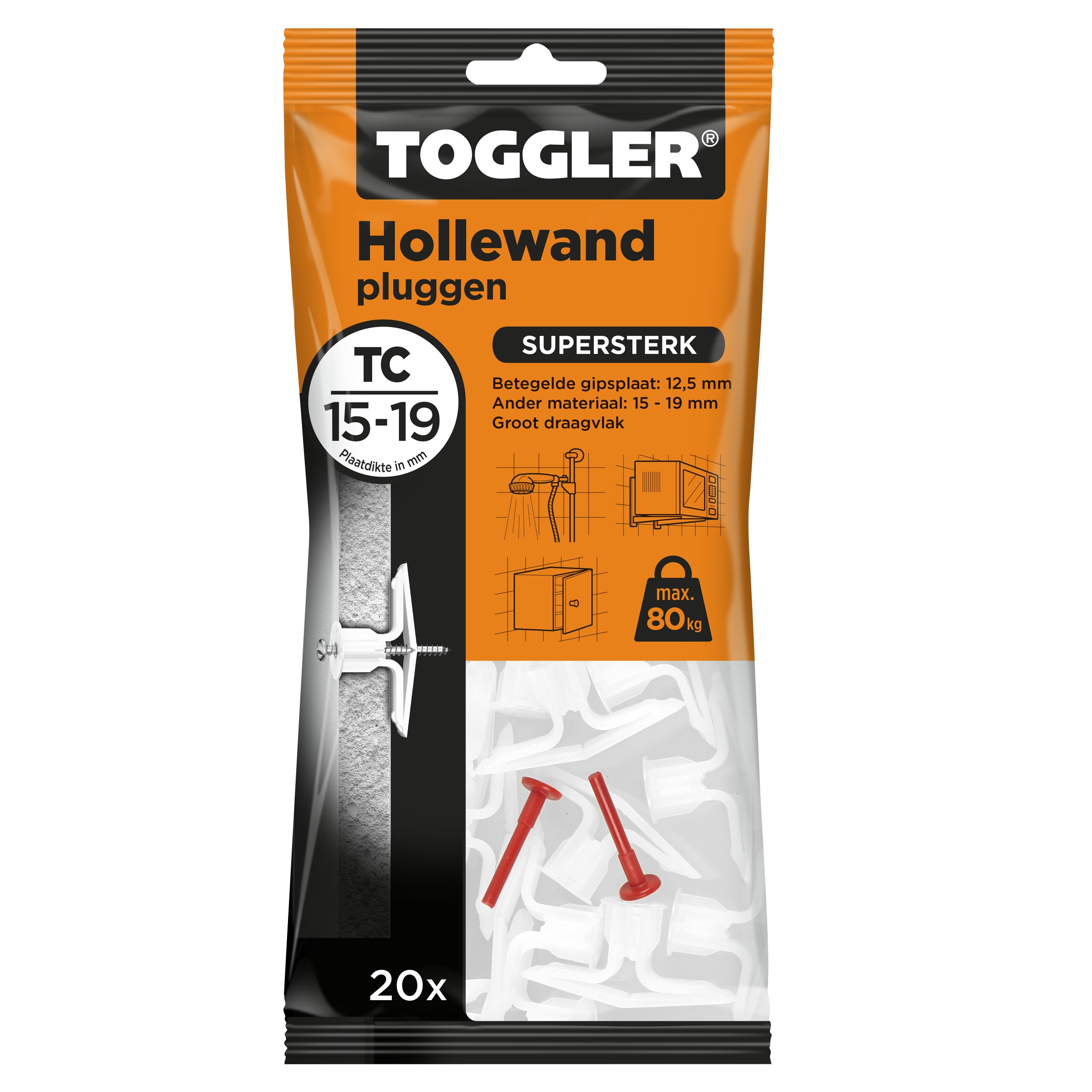 Toggler Hollewandplug Tc 20 Stuks toggler kopen in de aanbieding