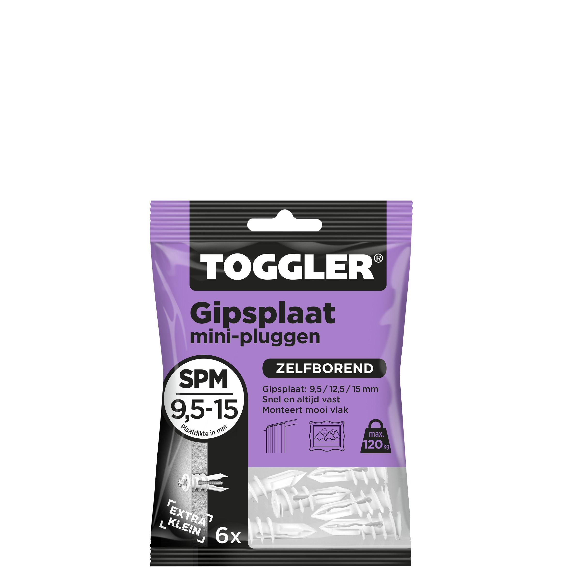 Toggler Mini Gipsplaatplug 6 Stuks toggler kopen in de aanbieding