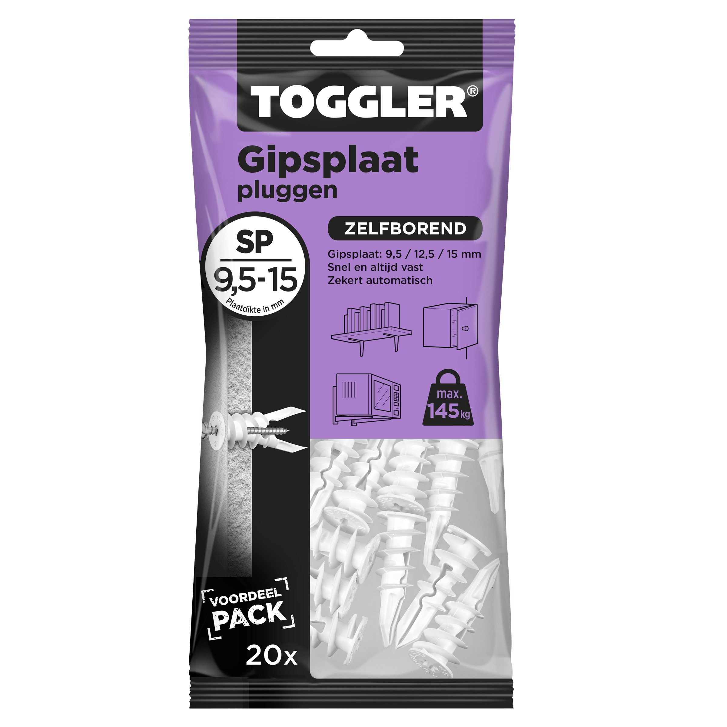 Toggler Gipsplaatplug Sp 20 20 Stuks toggler kopen in de aanbieding