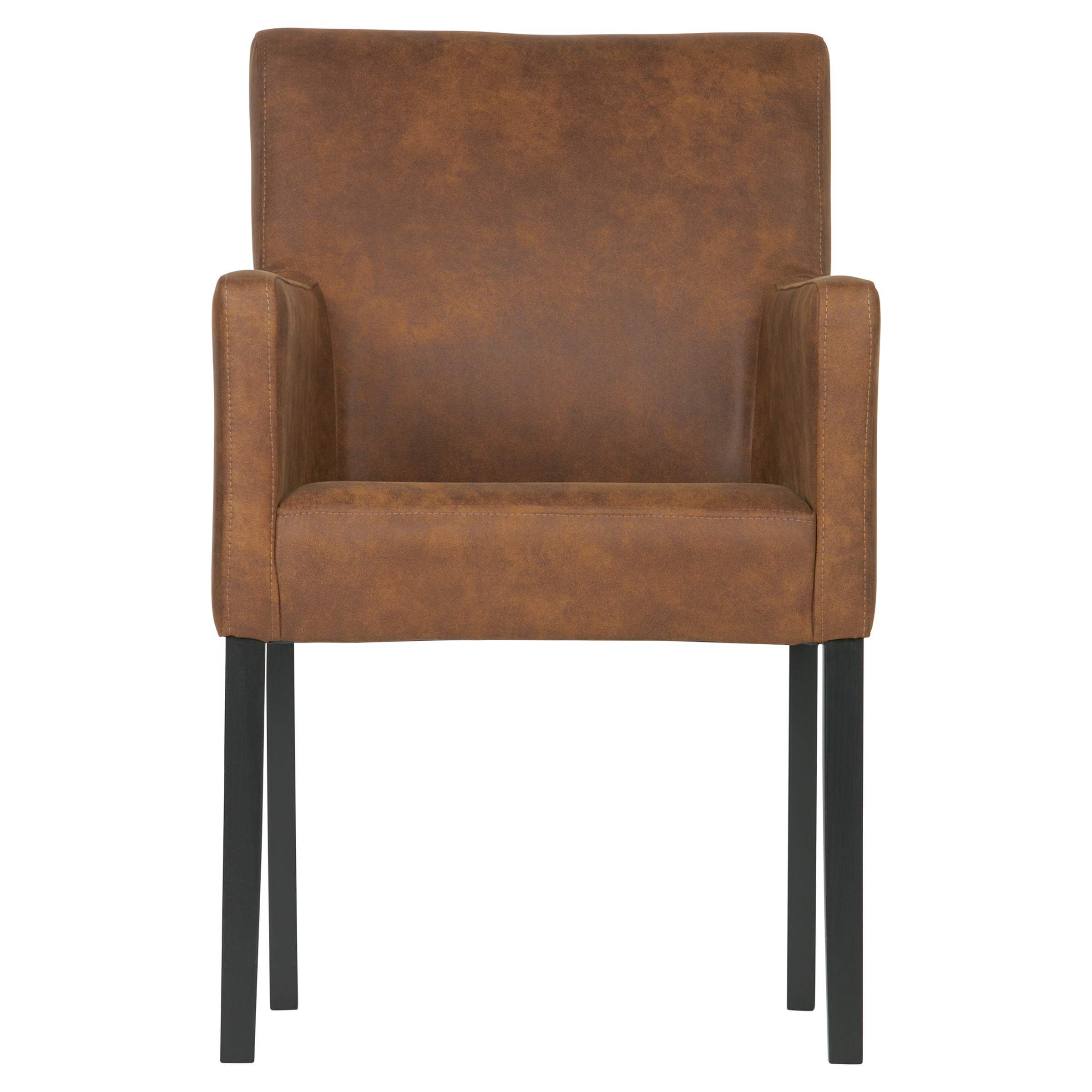 Woood Eetkamerstoel Jasmijn Lederlook woood kopen in de aanbieding