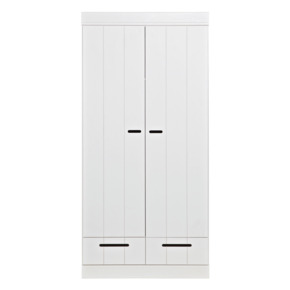 WOOOD kledingkast Connect wit 2 deurs met laden195x94x53 cm