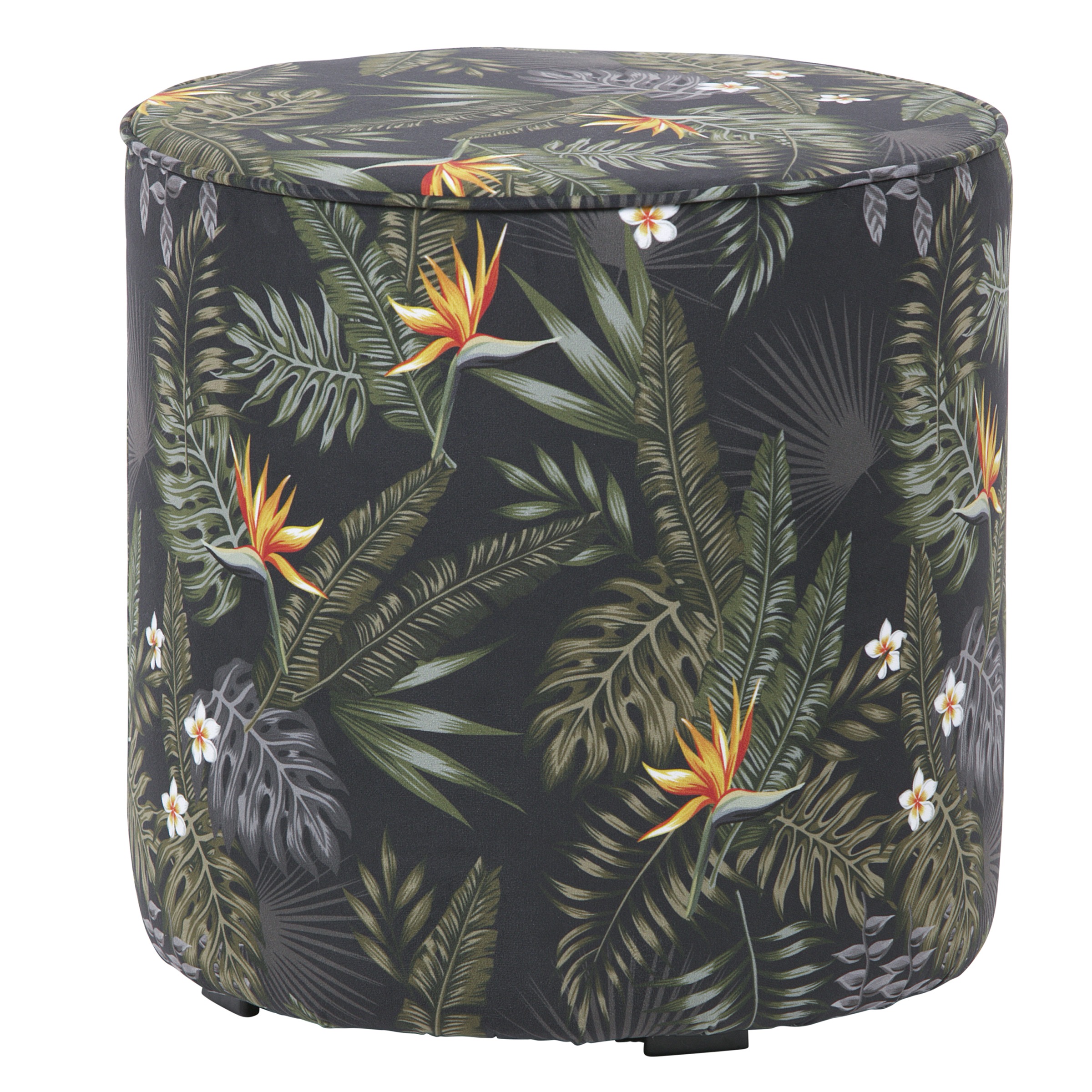 Woood Poef Elise Fluweel Print woood kopen in de aanbieding