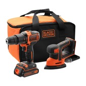 Black+Decker accuklopboormachine BCK23S1S-QW + gratis Mouse detailschuurmachine 18 volt