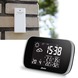 Hama Draadloos weerstation met buitensensor Touch (met weersvoorspelling, meet luchtvochtigheid, binnen- en buitentemperatuur, thermometer, hygrometer, DCF-radioklok, datum), zwart