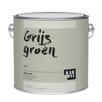 Verrassend KARWEI muurverf grijs groen mat 2,5 liter kopen? muurverf-kleur GM-15