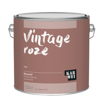 Stijgen Onbemand microscoop KARWEI muurverf vintage roze mat 2,5 liter kopen? muurverf-kleur | Karwei