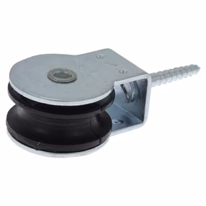 Handson katrol schroefoog met polypropyleen wiel zwart 25 mm 2 stuks