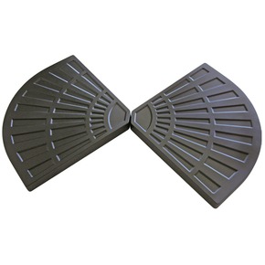 Parasoltegels reliëf beton voor zweefparasol (2 stuks)