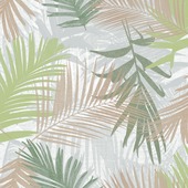 Vliesbehang jungle glam wit-goud-groen (dessin 104265)