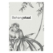 Behangstaal vliesbehang saimiri antraciet aapje (dessin 106157)