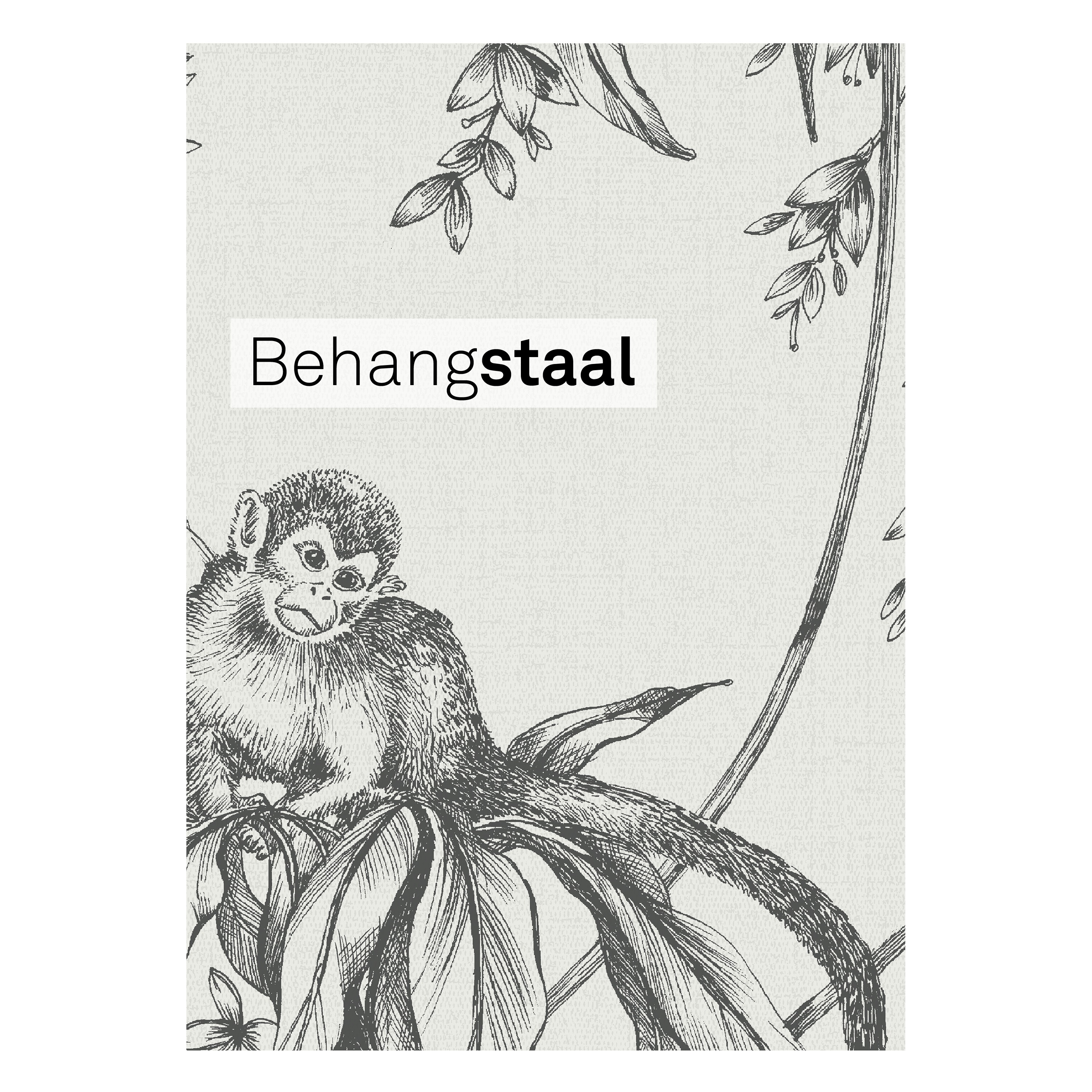 Superfresco Easy Behangstaal Vliesbehang Saimiri Antraciet Aapje Dessin 106157 superfresco easy kopen in de aanbieding