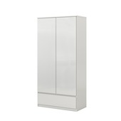 Karwei Kledingkast Neveda 2-deurs hoogglans wit 200x99x50 cm aanbieding