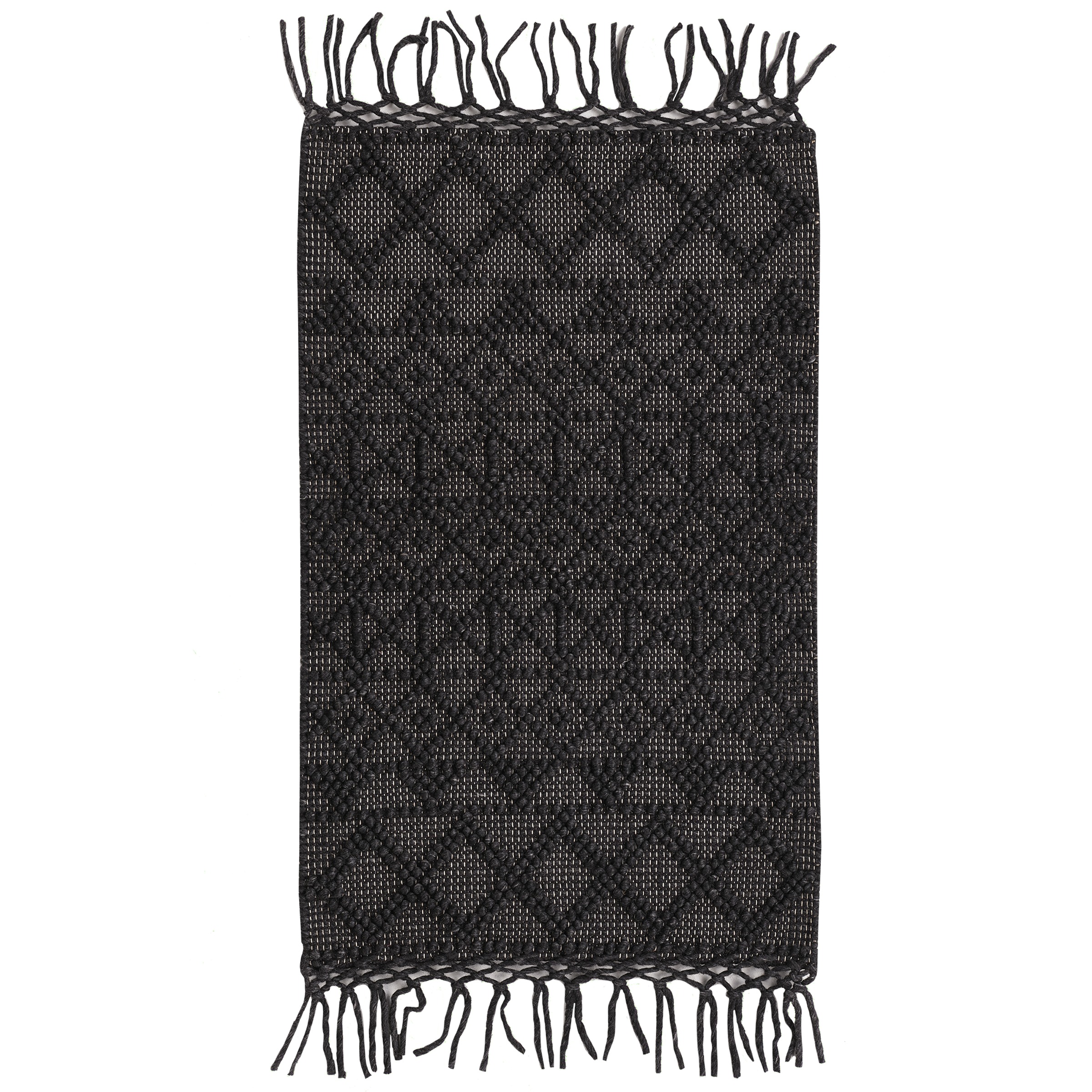 Vloerkleed Madras Zwart 60X100 huismerk kopen in de aanbieding