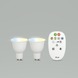 iDual White GU10 330 lumen 2 stuks incl. afstandsbediening