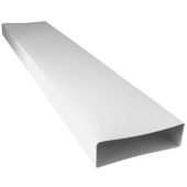 Sanivesk vlakkanaal PVC luchtbuis wit 110x55 mm 100 cm