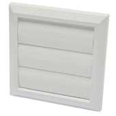 Sanivesk overdrukrooster met lamellen kunststof wit Ø100/125 mm