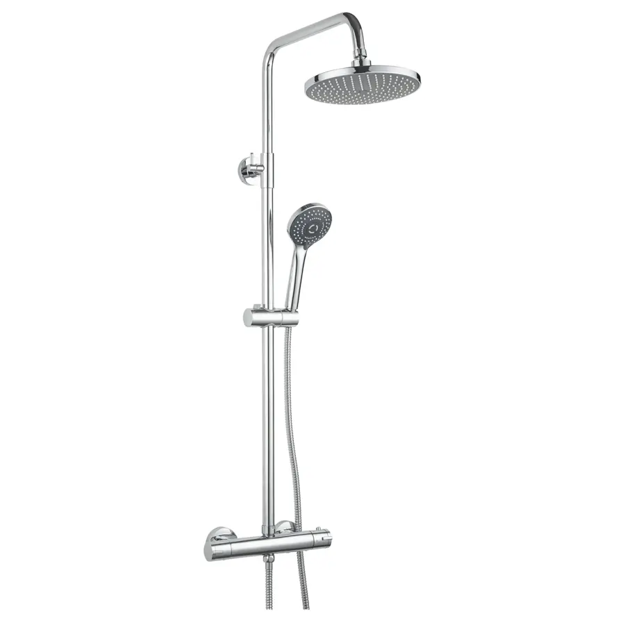 Atlantic regendoucheset Asher met handdouche en thermostaatkraan 3 standen chroom