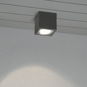 Konstsmide buitenlamp plafond Cesena 10cm antraciet