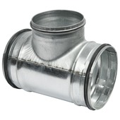 Sanivesk Spiraalbuis 90° T-stuk Ø 125 x 100 x 125 mm
