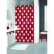 Sealskin Polka douchegordijn rood met wit 180 x 200 cm