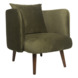 Fauteuil Jola fluweel mos groen