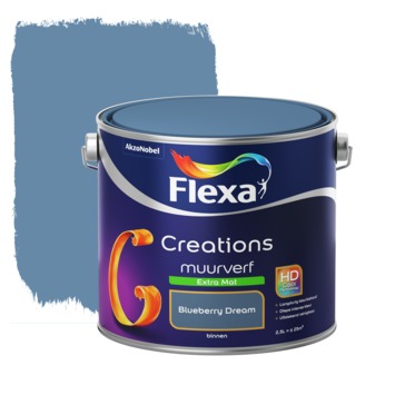 Flexa muurverf extra mat blueberry dream 2,5 l kopen? muurverf-kleur |