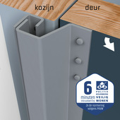 SecuStrip Plus Anti-Inbraakstrip Achterdeur RAL 7040 (Licht Grijs) terugligging 21-27 mm 230 cm