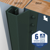 SecuStrip Plus Anti-Inbraakstrip Achterdeur RAL 6012 (Zwart Groen) terugligging 21-27 mm 230 cm