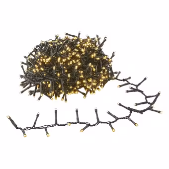 Kerstverlichting 700 LED semi-clustersnoer 8 functies warm wit voor buiten