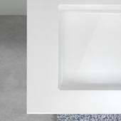 Tiger Wastafelblad Quadro 80 cm glanzend wit