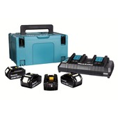 Makita 18V LXT startset 4 x 5,0 Ah accu BL1850B + duolader DC18RD