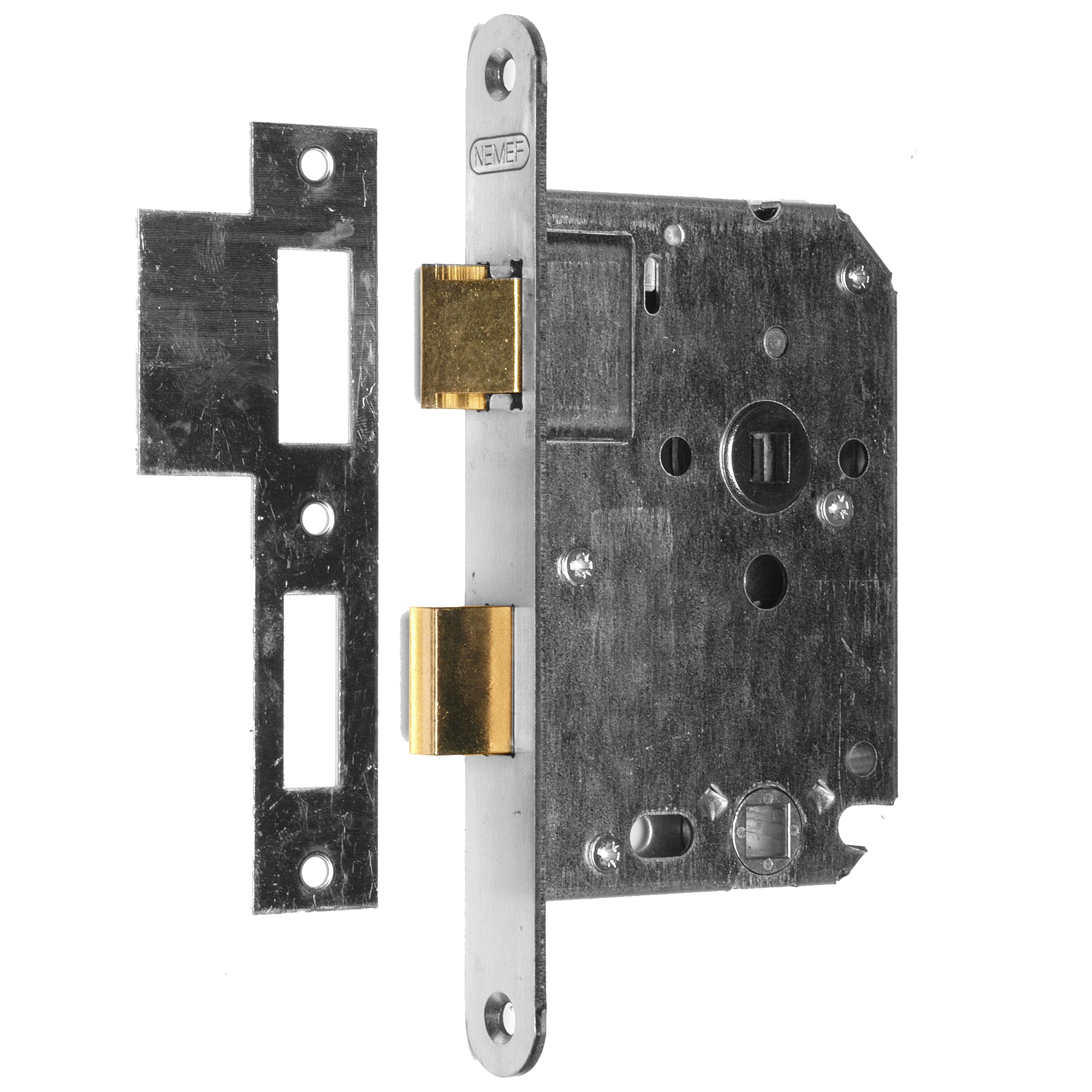 Nemef Badkamer Wc Slot 63 Mm Met Rvs Voorplaat nemef kopen in de aanbieding